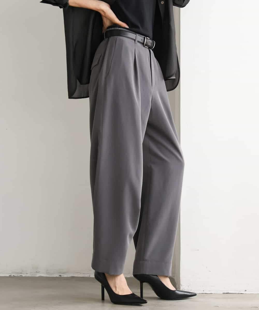 MICHEL KLEIN [2WAY]ピーチタッチワイドパンツ ミッシェルクラン パンツ その他のパンツ ベージュ