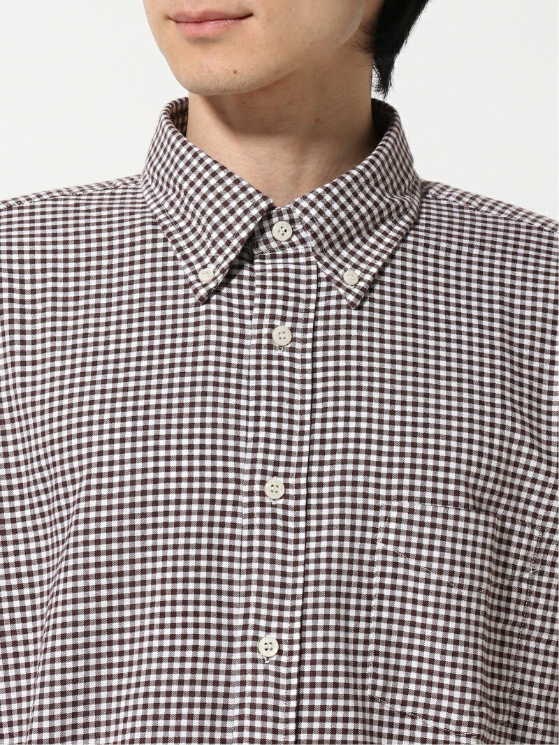 Gingham Buttondown Shirt EN91510: Brown