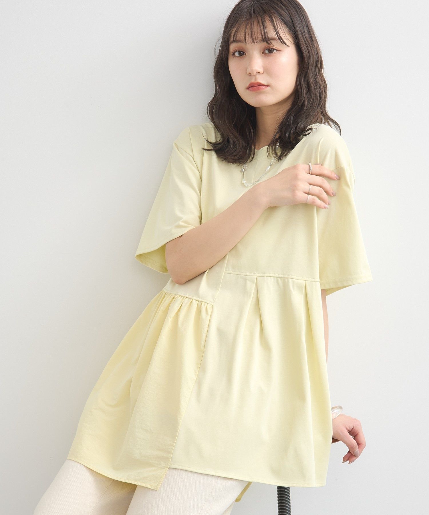 【SALE／40%OFF】earth music&ecology ドッキングヘムプルオーバー アースミュージック&エコロジー ト..