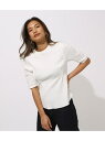 AZUL by moussy WAIST TUCK WIDE RIB TOPS アズールバイマウジー カットソー