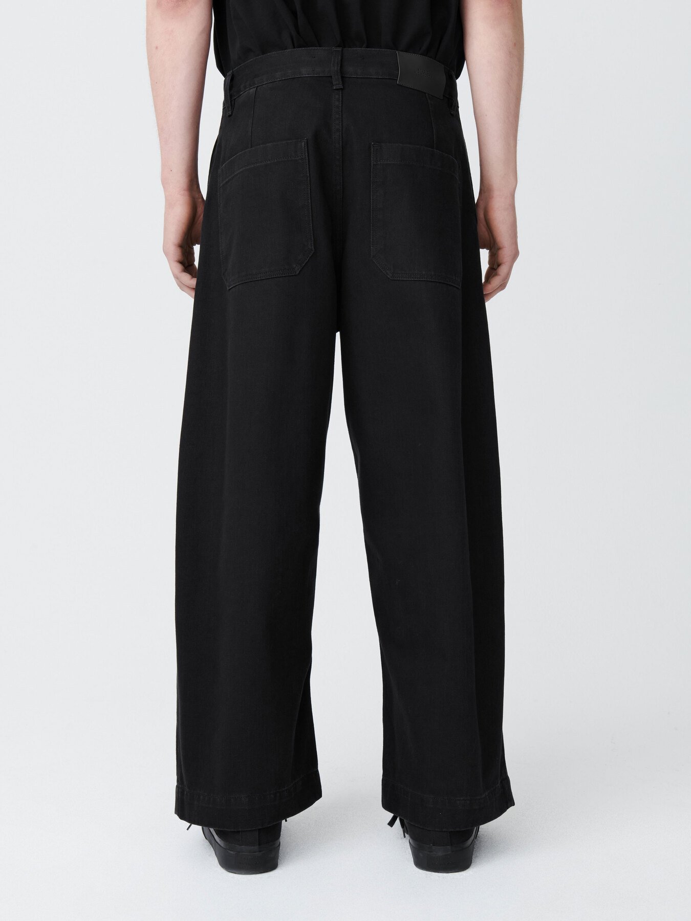 STUDIO NICHOLSON PAOLO DENIM PANT スタジオニコルソン パンツ ジーンズ・デニムパンツ ブラック【送料無料】
