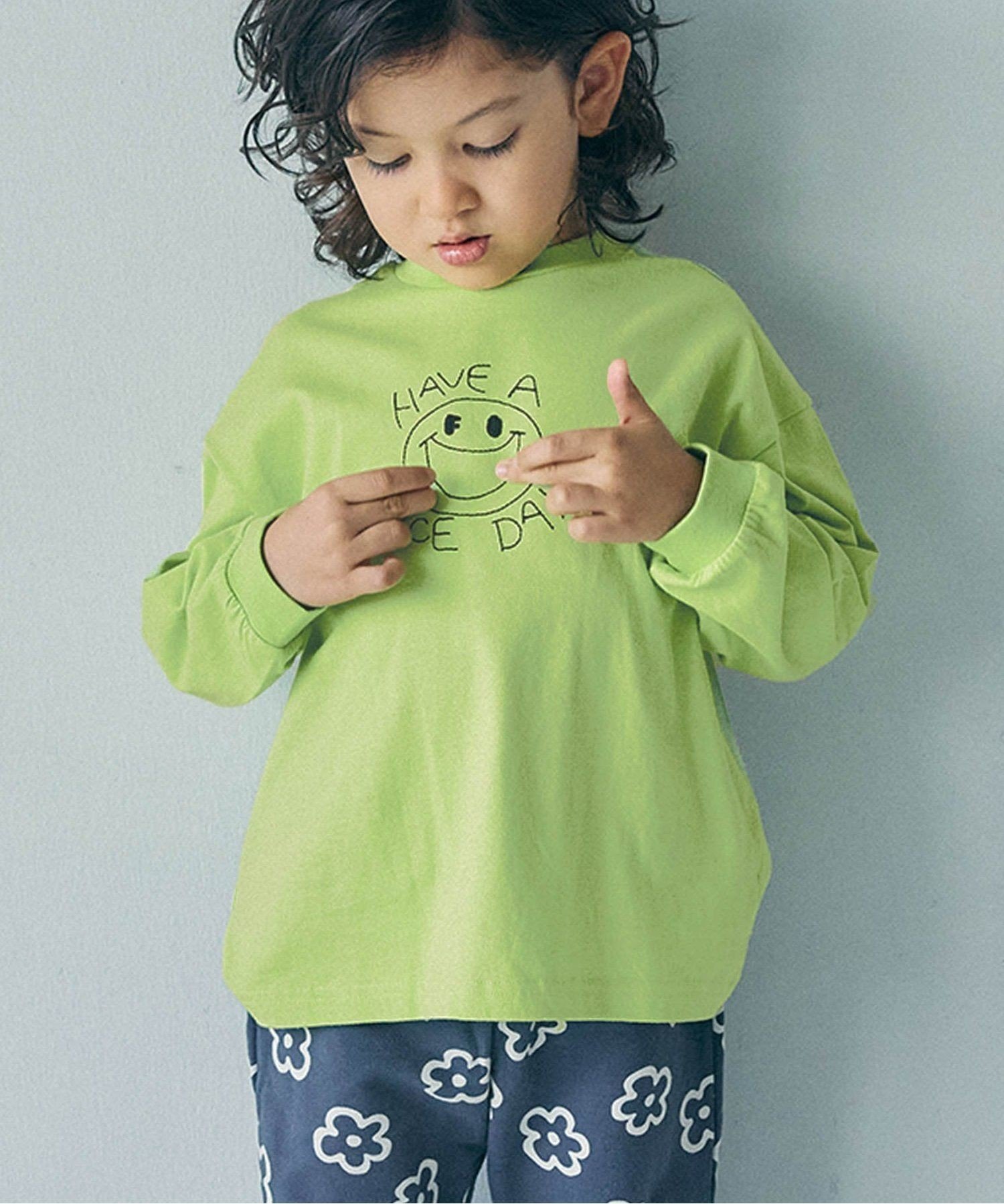 【SALE／5%OFF】BREEZE 【WEB限定】 色んな刺繍長袖Tシャツ ロンT 26AW エフオーオンラインストア トップス カットソー・Tシャツ ブルー ベージュ ブラック グレー ピンク グリーン イエロー ホワイト
