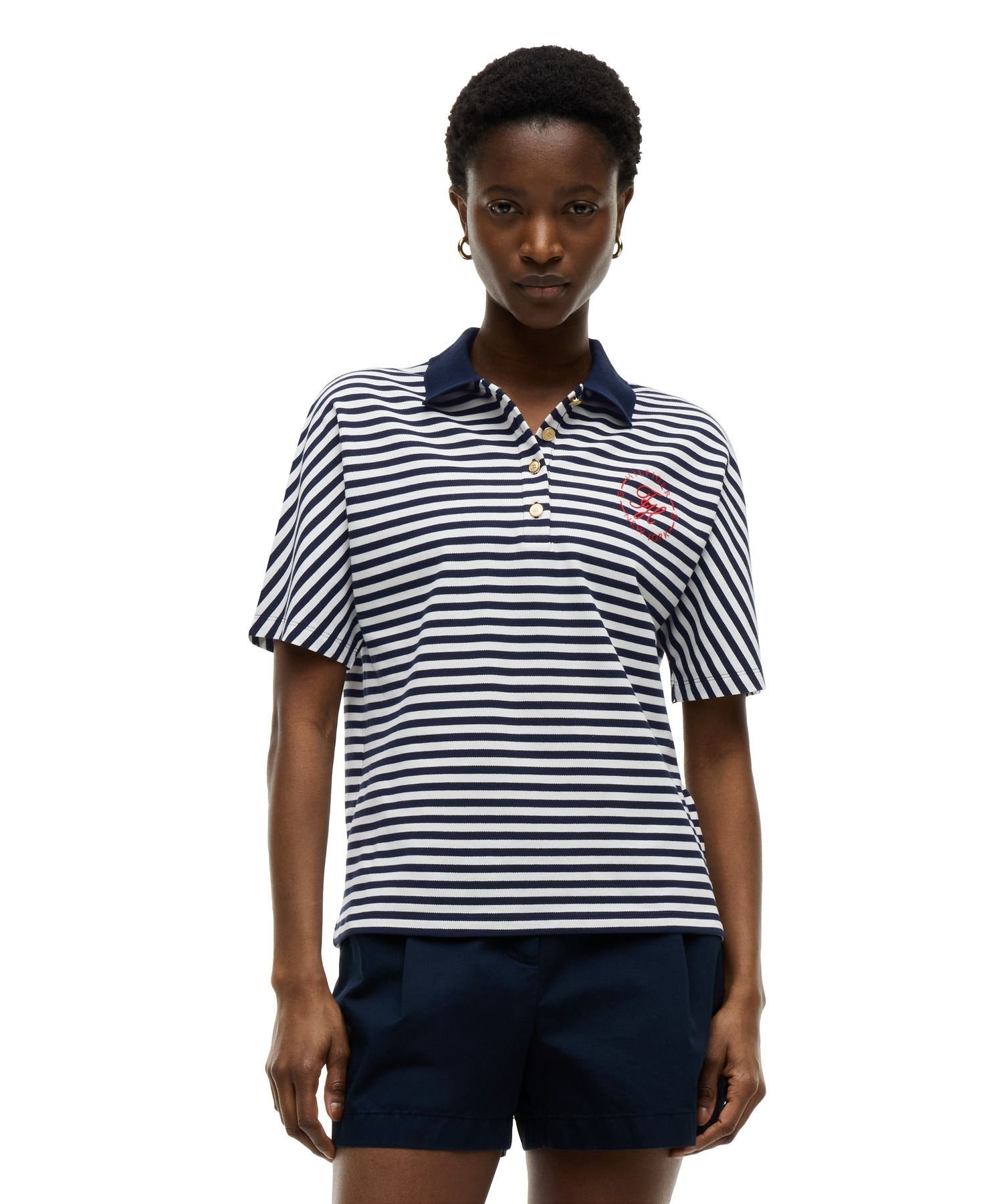 TOMMY HILFIGER 【公式】バイカラーショートスリーブポロシャツ 26SS トミーヒルフィガー トップス ポロシャツ ブルー ネイビー【送料無料】