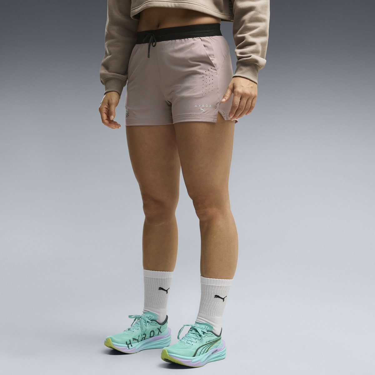 ウィメンズ トレーニング PUMA x HYROX PWRMODE ウーブン ショーツ W HYROX PWRMODE WOVEN SHORT プーマ パンツ その他のパンツ グレー