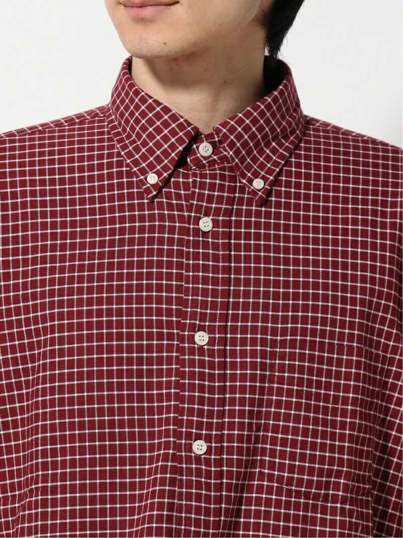 Graph Check Buttondown Shirt EN91512: Burgundy