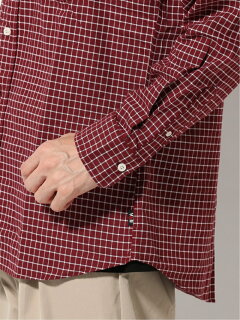 Graph Check Buttondown Shirt EN91512: Burgundy Graph Check Buttondown Shirt EN91512: Burgundy