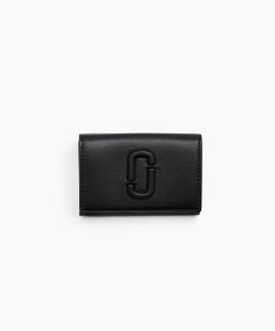 MARC JACOBS ڸTHE LEATHER COVERED J MARC TRIFOLD WALLET/ 쥶 С Jޡ ȥ饤ե å ޤ ޡ ֥ ۡݡ  ֥å̵