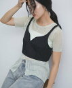 【SALE/70%OFF】VIS 【セットアップ対応】ナイロンビスチェ【洗える】 ビス トップス キャミソール ブラック ベージュ