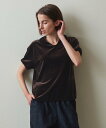 【SALE／30 OFF】Steven Alan ＜Steven Alan＞VELOUR SKIPPER NECK PULLOVER/トップス ユナイテッドアローズ アウトレット トップス カットソー Tシャツ ブラウン ネイビー【送料無料】