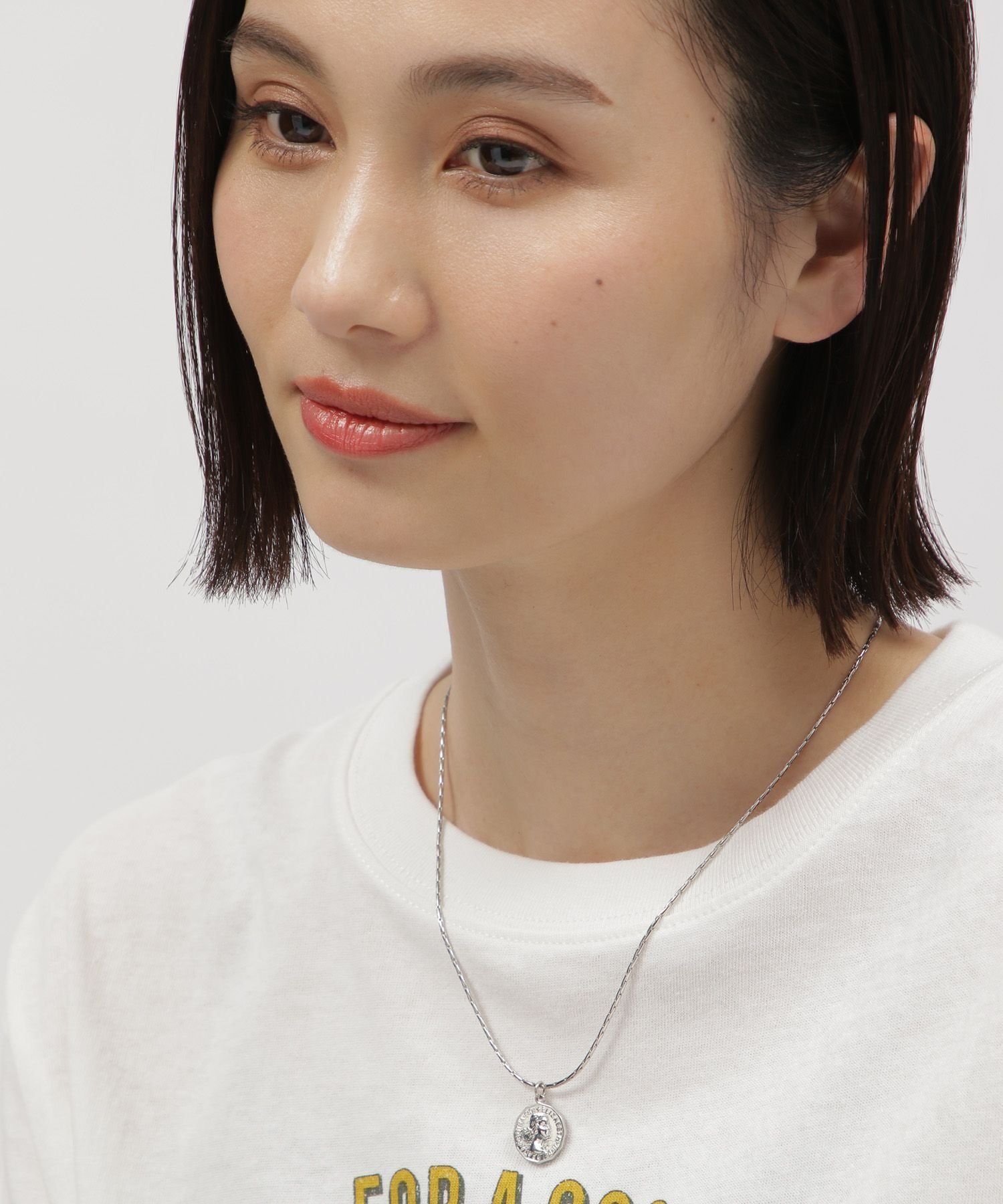 LAKOLE 角コインショートネックレス2 ラコレ アクセサリー・腕時計 ネックレス シルバー ゴールドのサムネイル