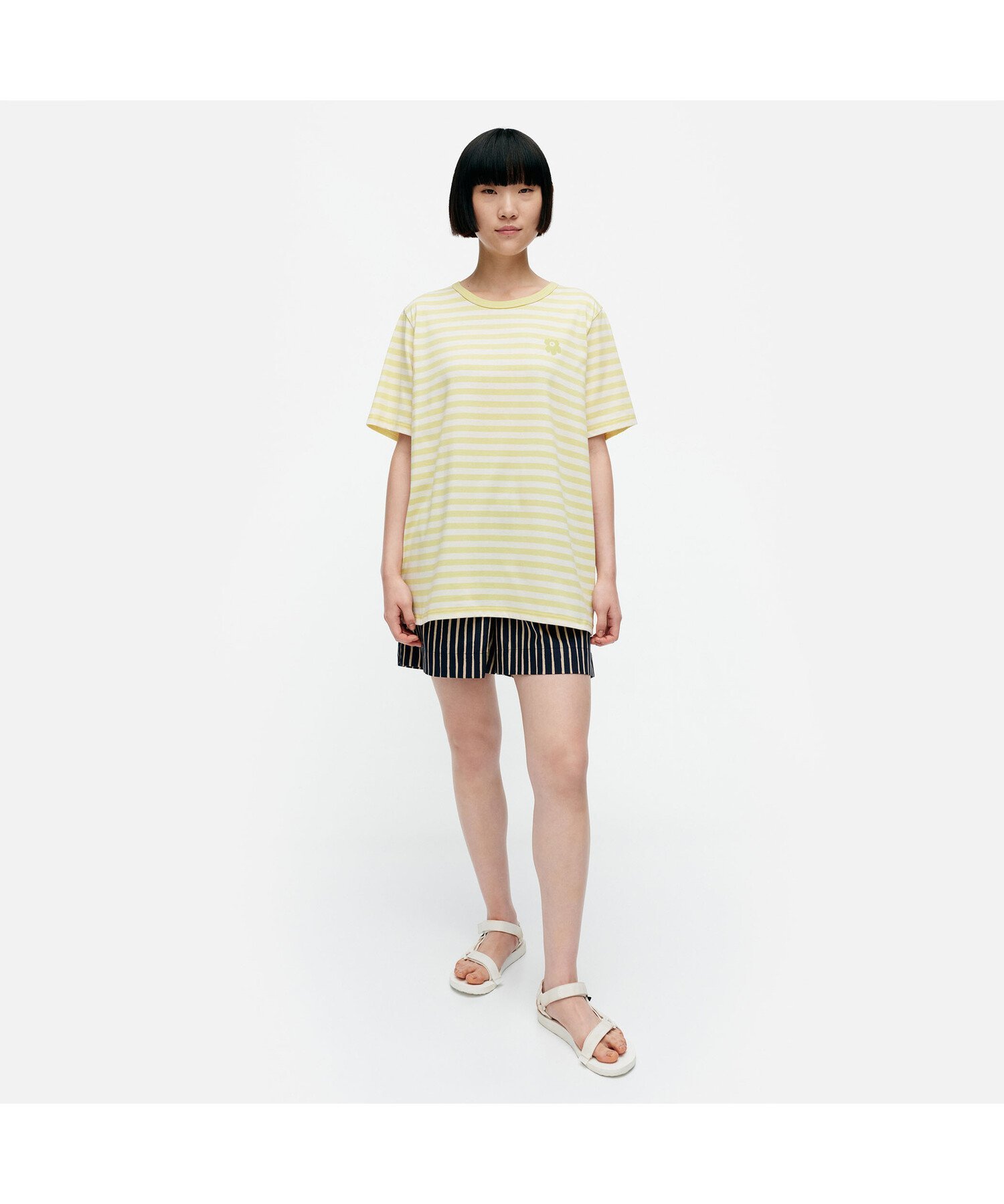 Marimekko Kioski Tasaraita Men Shortsleeve Tシャツ マリメッコ トップス シャツ・ブラウス【送料無料】