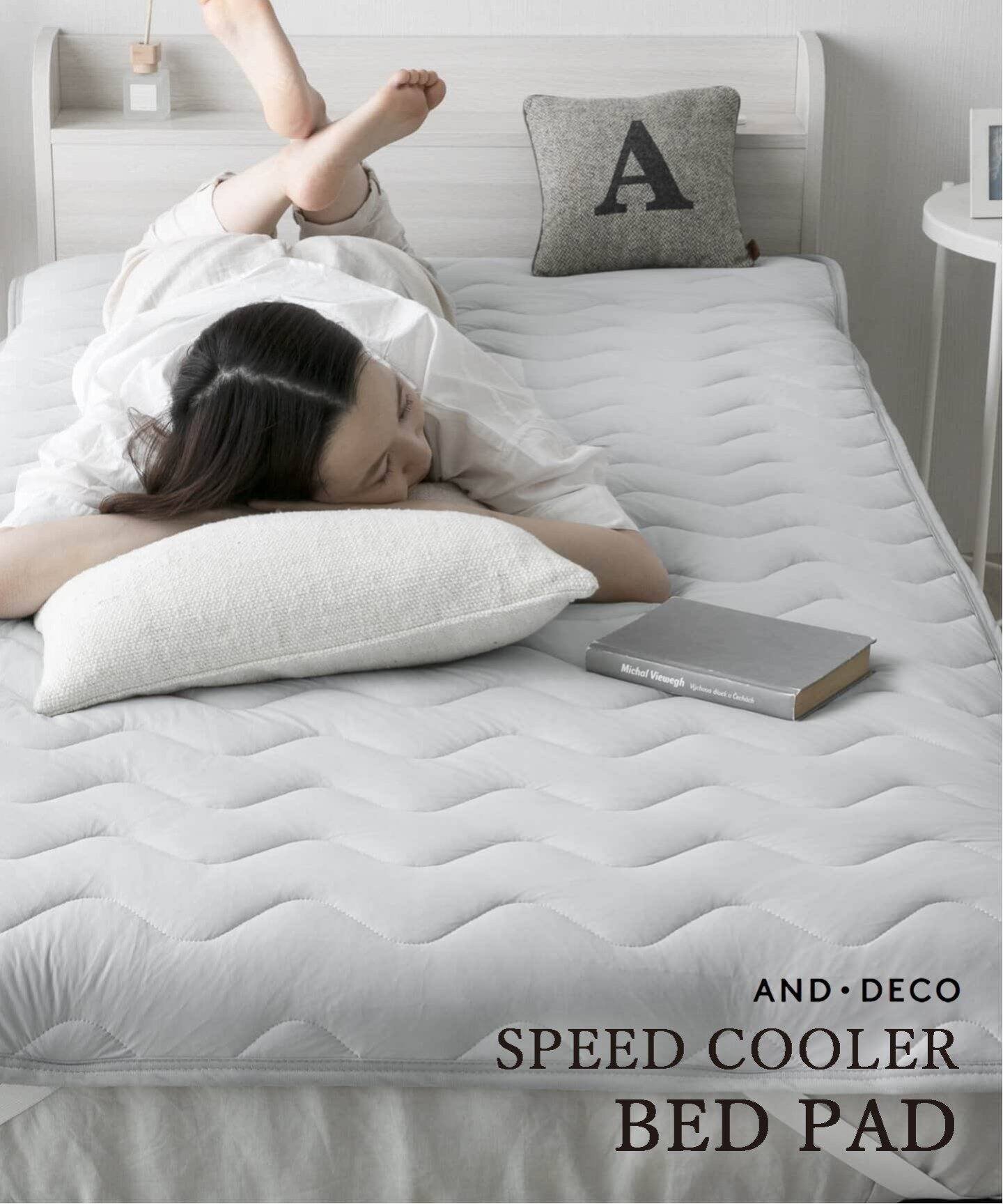 JOURNAL STANDARD FURNITURE 《予約》【AND DECO/アンドデコ】 COOL BED PAD PREMIUM S 接触冷感 敷きパッド ジャーナルスタンダードファニチャー インテリア・生活雑貨 カーテン グレー ブラ…