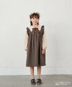【SALE/30%OFF】riziere ショルダーフリルデザインワンピース リジェール ワンピース・ドレス ワンピース ブラウン ネイビー
