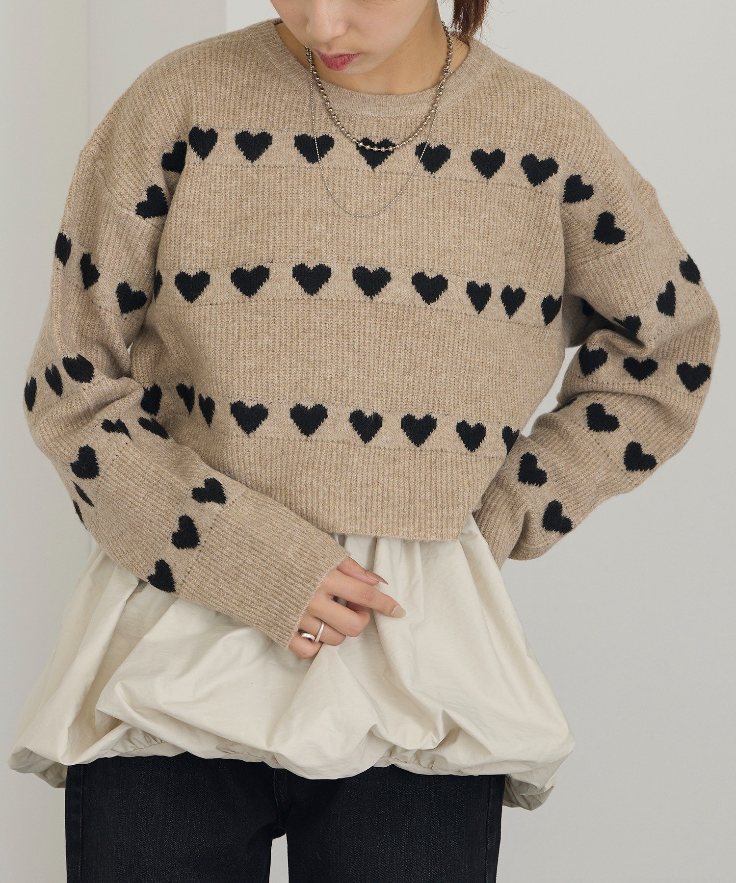 【SALE/66%OFF】MAISON BREEZE MAISON BREEZE/ハート型JQニット クロップドPO 31925E333 XNN セットアップセ...