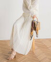 【SALE/30%OFF】Droite lautreamont ポリ麻シアースラブプリーツスカート≪手洗い可能≫ ドロワット・ロートレアモン スカート その他のスカート グリーン グレー ホワイト【送料無料】