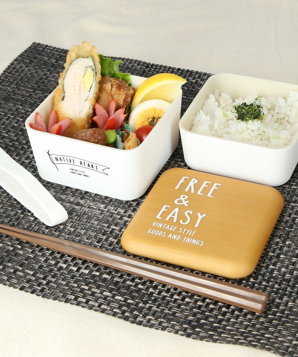 BACKYARD FAMILY NativeHeart スクエアネストランチ FREE & EASY 600ml ローラ 食器・調理器具・キッチン用品 弁当箱・...