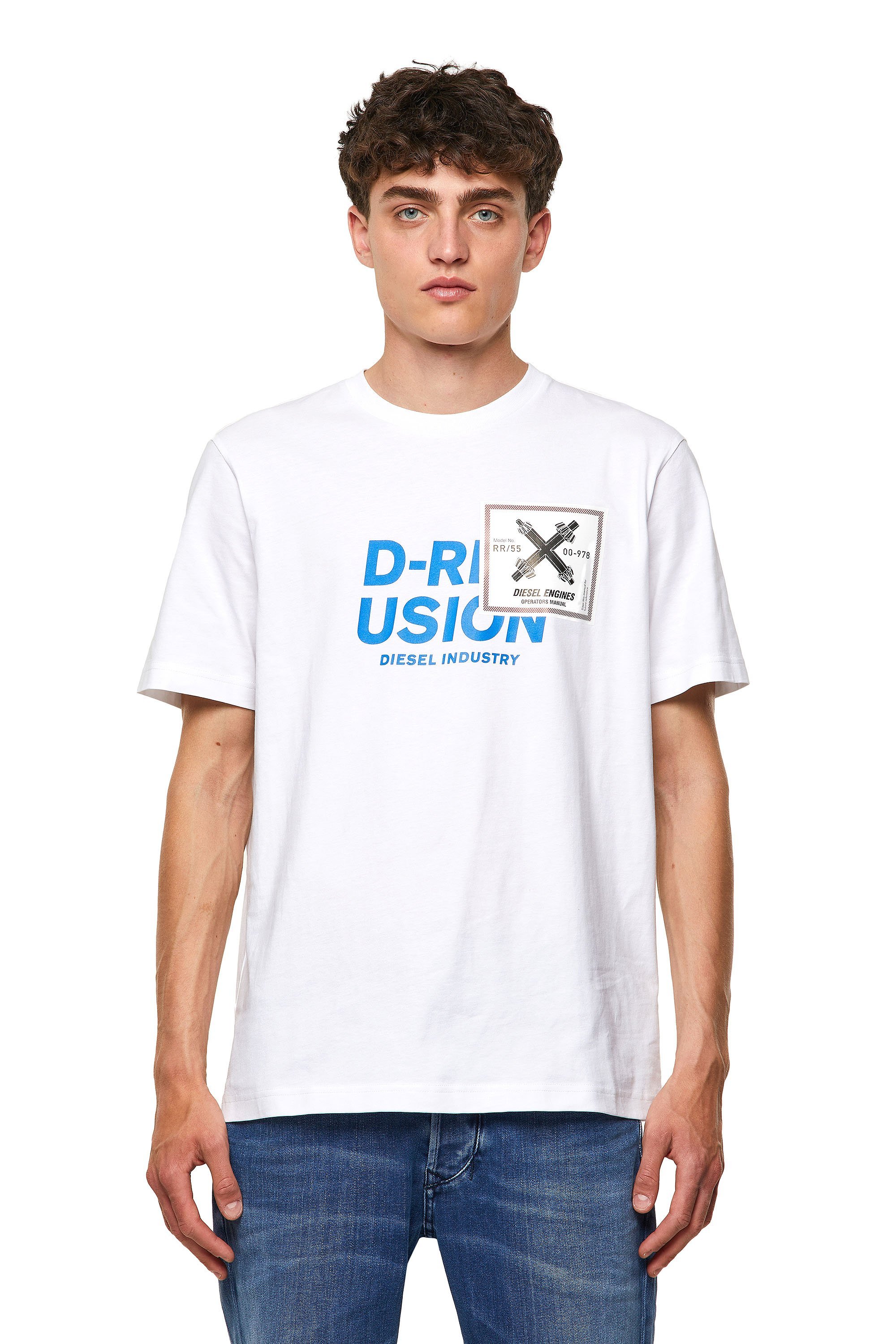 【SALE／40%OFF】DIESEL メンズ Tシャツ グラフィック ディーゼル カットソー Tシャツ ホワイト ブラック グレー レッド【送料無料】