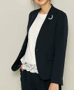 【SALE/60%OFF】a.v.v 【洗える/セットアップ対応】ダブルクロスノーカラージャケット アー・ヴェ・ヴェ ジャケット・アウター ノーカラージャケット...