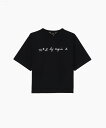 To b. by agnes b. WM40 TS ロゴ ボーイズシルエット Tシャツ アニエスベー トップス カットソー・Tシャツ ブラック