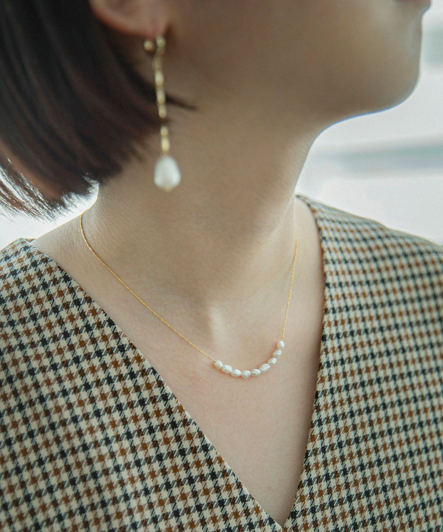 quaranciel 《追加予約》quaranciel: フロント パール ネックレス シップス アクセサリー・腕時計 ネッ..