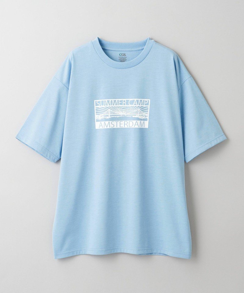 【SALE／40 OFF】California General Store ＜CGS.＞ SUMMER CAMP LUCK T/Tシャツ ユナイテッドアローズ アウトレット トップス カットソー Tシャツ ブルー ホワイト【送料無料】