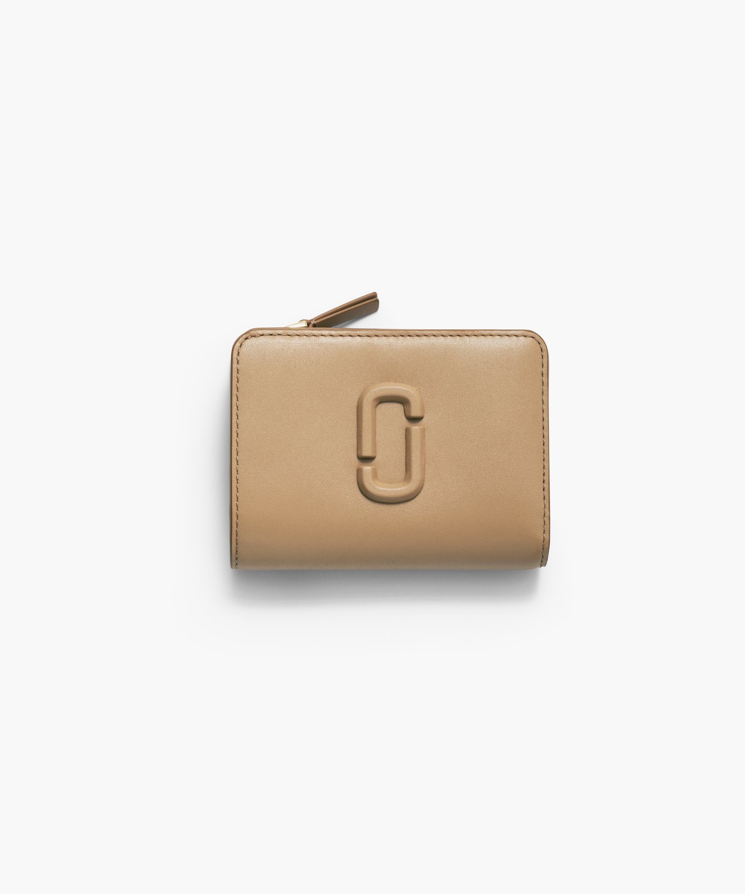 マークジェイコブス ポーチ（レディース） MARC JACOBS 【公式】THE LEATHER COVERED J MARC MINI COMPACT WALLET/ザ レザー カバード Jマーク ミニ コンパクト ウォレット 二つ折り財布 ミニ財布 マーク ジェイコブス 財布・ポーチ・ケース 財布 ブラウン【送料無料】