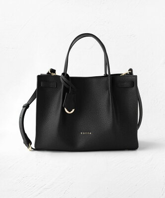 【SALE/30%OFF】TOCCA PONTIS LEATHER BAG バッグ トッカ バッグ トートバッグ ベージュ ホワイト ブラック【送料無料】