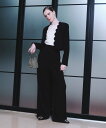 LOULOU WILLOUGHBY 【LOULOU WILLOUGHBY】ダブルクロスハイウエストサスペンダーパンツ アルアバイル オールインワン・オーバーオー...