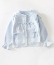 aimoha KIDS 【aimoha-KIDS-】キャンディースリーブリボンカーディガン アイモハ トップス カーディガン ピンク ブルー ホワイト