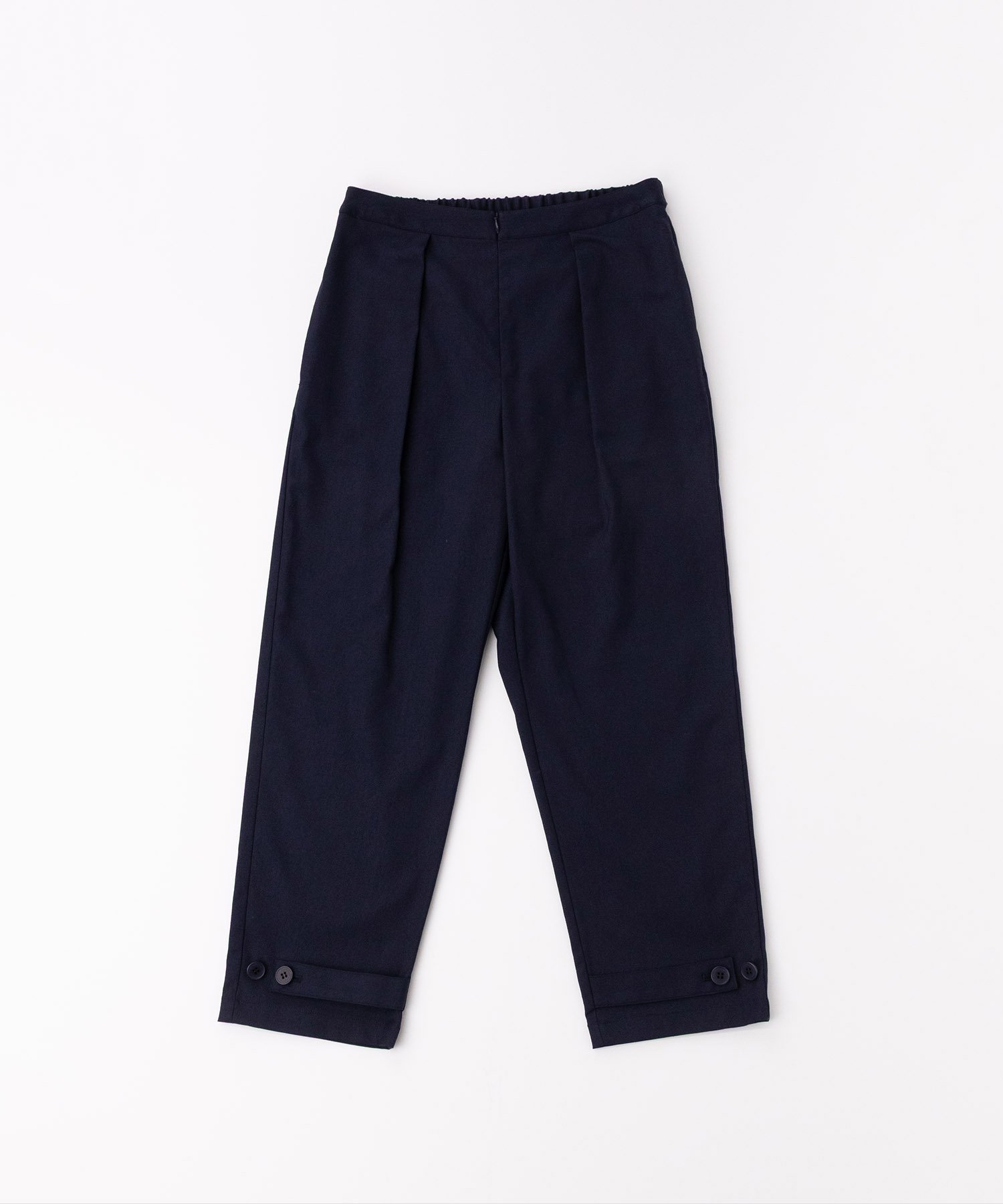 TABASA 【SALE】オックス裾タブパンツ【ゴムウエスト】 タバサ パンツ その他のパンツ ブルー ネイビー