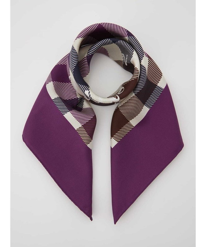 Aquascutum MEN ＜175th limited＞Club Check Neckerchief アクアスキュータム ファッション雑貨 マフラー・ストール・ネックウォーマー パープル【送料無料】