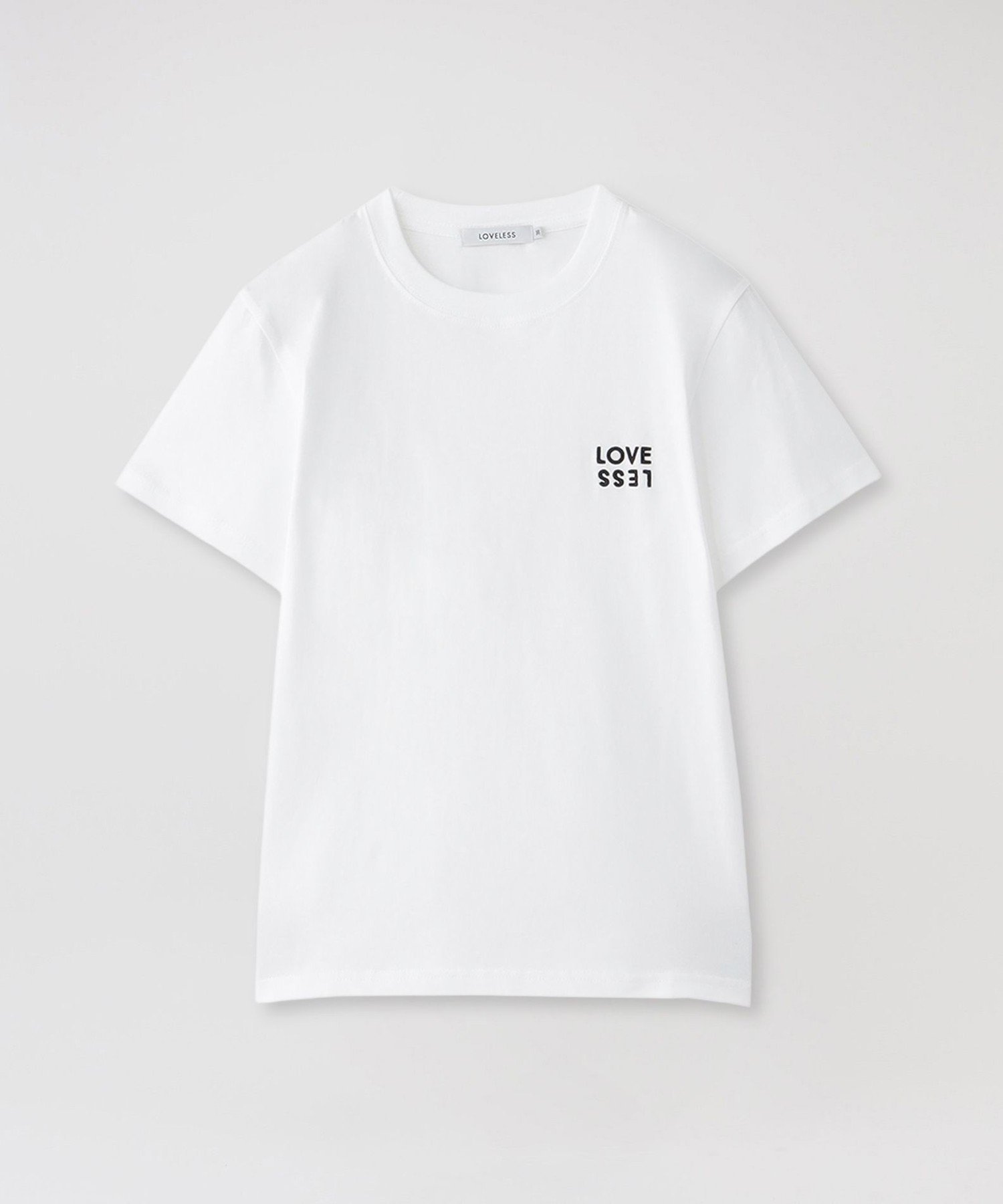 LOVELESS LVLSエンブロイダリーTシャツ ラブレス トップス カットソー・Tシャツ ホワイト ブラック