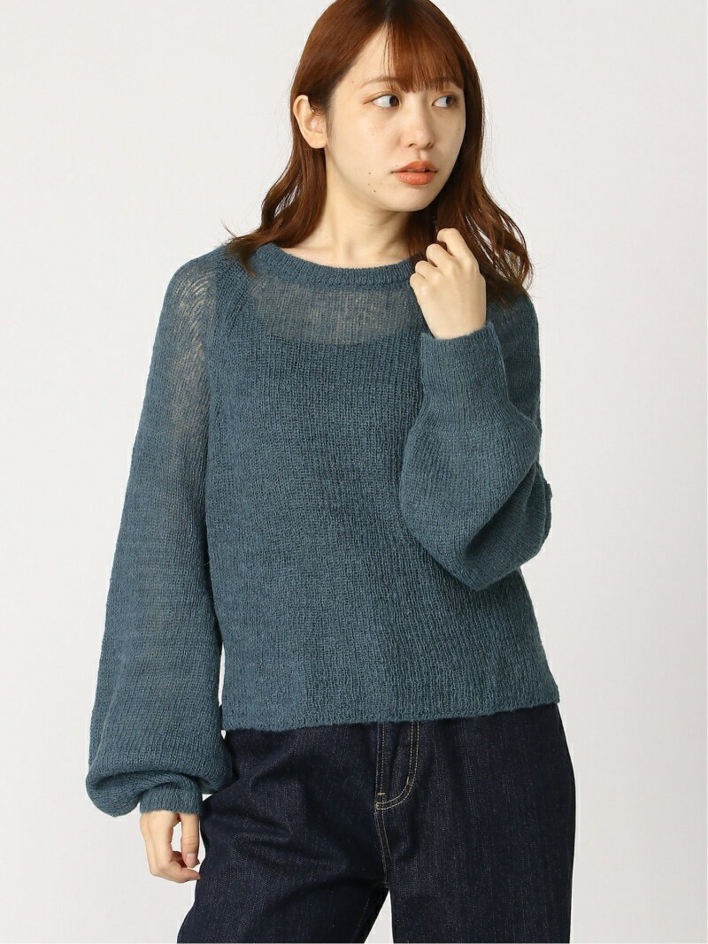 【SALE／75%OFF】Heather スリットシアーニット/LS ヘザー トップス ニット グリーン ブラウン ベージュのサムネイル