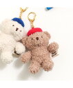 【SALE／11%OFF】apres les cours tiny bear ベレー帽付きキーホルダー エフオーオンラインストア 福袋・ギフト・その他 その他 ベージュ ホワイト