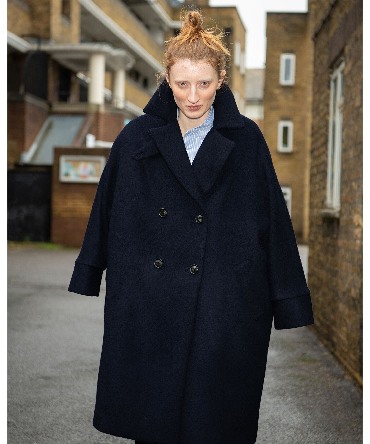 Bshop TICCA ｜ ウール テントコート WOMEN ビショップ ジャケット・アウター その他のジャケット・アウター ブラウン ブラック【送料無料】のサムネイル