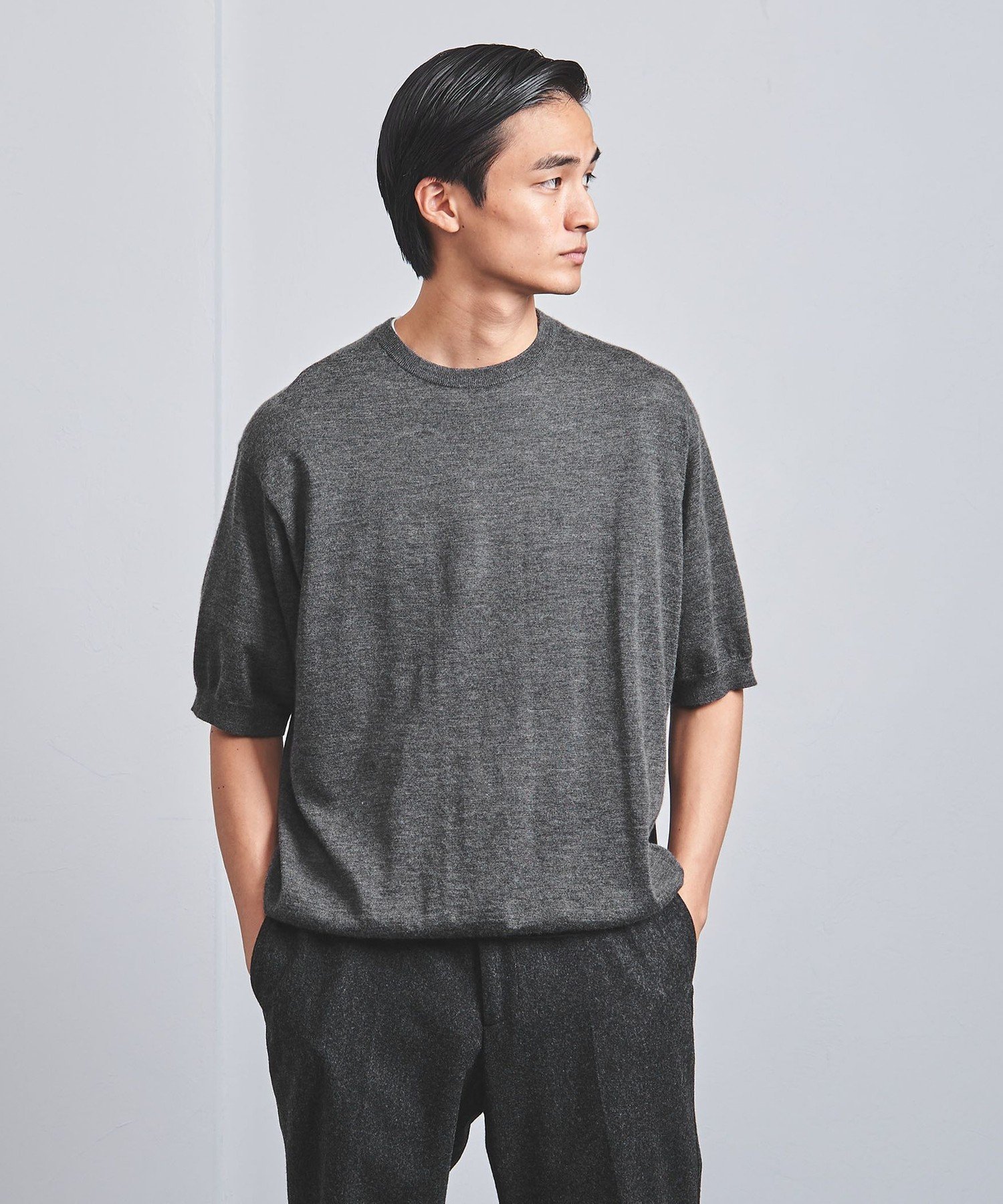 ユナイテッドアローズ 服（父向き） 【SALE／70%OFF】UNITED ARROWS カシミヤ ハイゲージ ニット Tシャツ ユナイテッドアローズ アウトレット トップス ニット グレー ブラック ピンク オレンジ【送料無料】