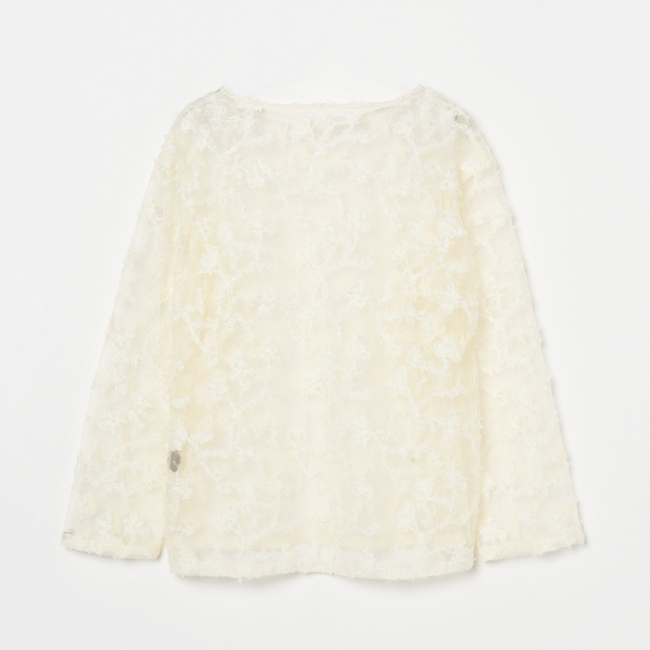 HELIOPOLE FLORAL PATTERN SHEER BLOUSE エリオポール トップス シャツ・ブラウス ブラック ホワイト