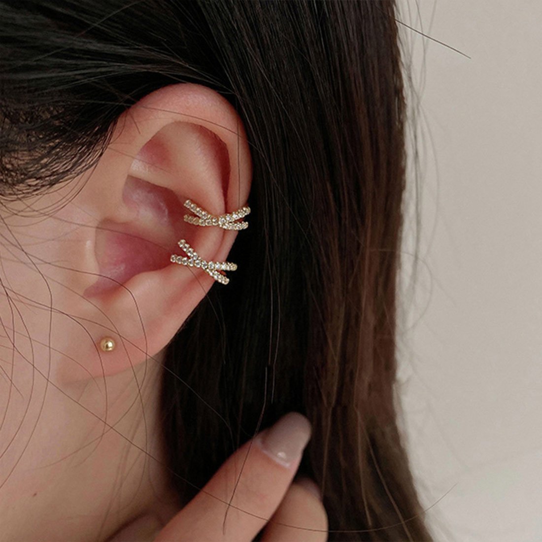 【SALE／35%OFF】Forcement 春 きらりと輝くイヤーカフ メゾンドラティール アクセサリー・腕時計 イヤリング・イヤーカフ ゴールド