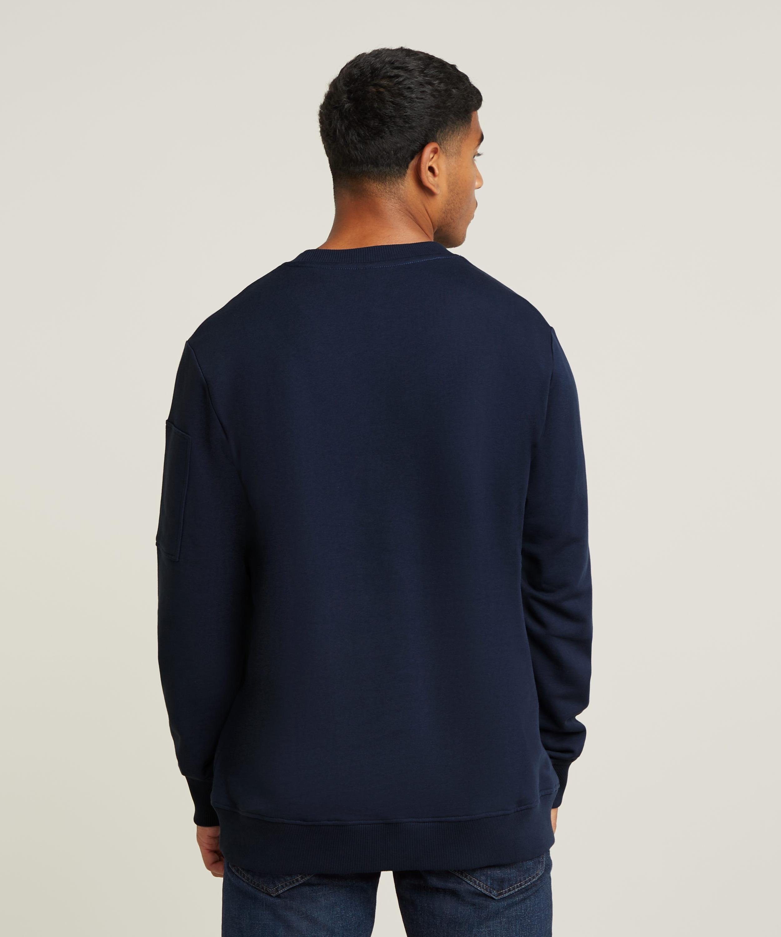 【SALE／50%OFF】G-Star RAW 【公式ショップ】SLEEVE POCKET TWEETER/スリーブポケットロングスリーブTシャツ ジースターロゥ トップス スウェット・トレーナー ブルー【送料無料】