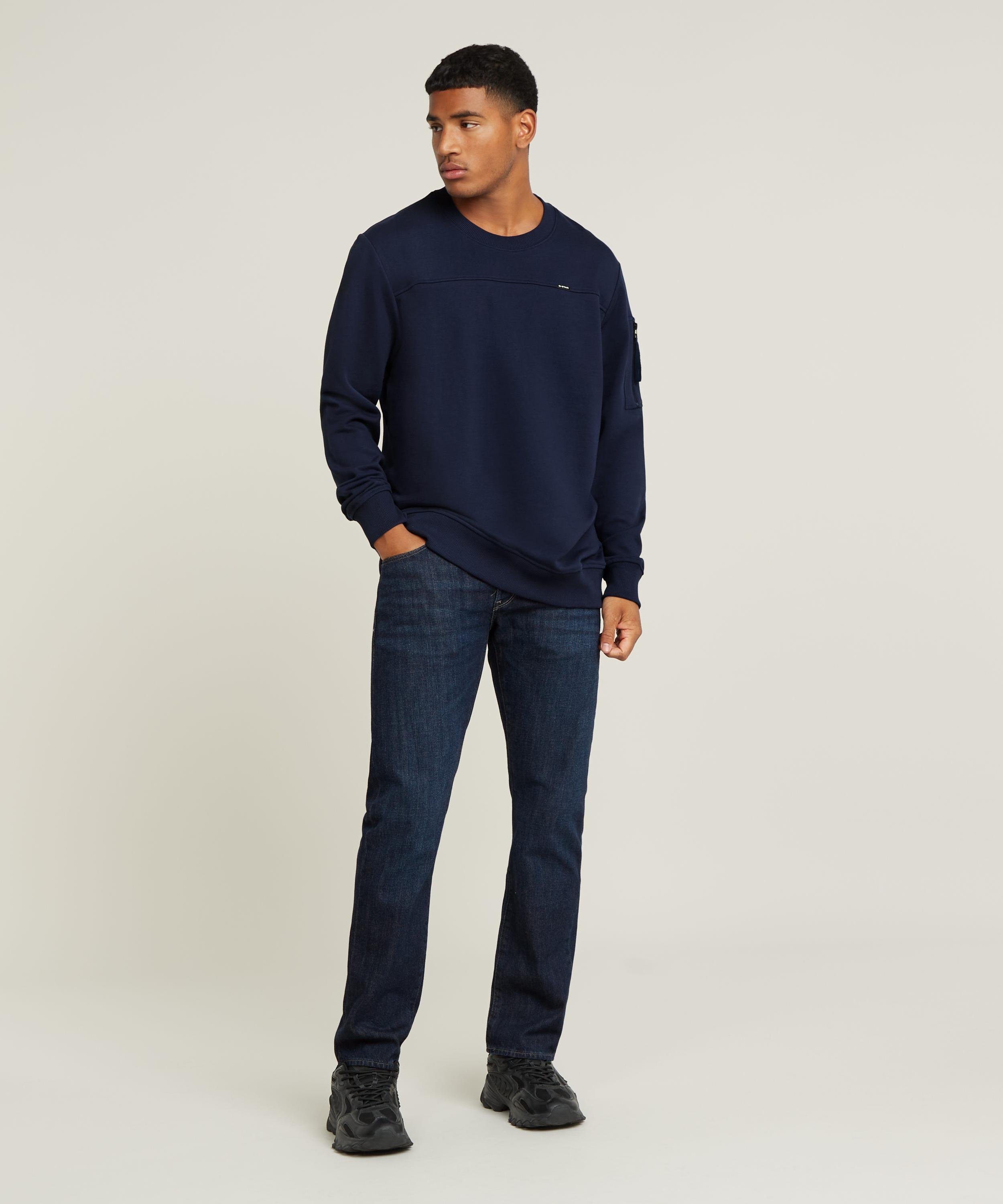 【SALE／50%OFF】G-Star RAW 【公式ショップ】SLEEVE POCKET TWEETER/スリーブポケットロングスリーブTシャツ ジースターロゥ トップス スウェット・トレーナー ブルー【送料無料】