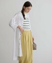 【SALE/40%OFF】YECCA VECCA ペーパータッチロングシャツ イェッカヴェッカ トップス シャツ・ブラウス ネイビー ブルー ベージュ ホワイト【送料無料】