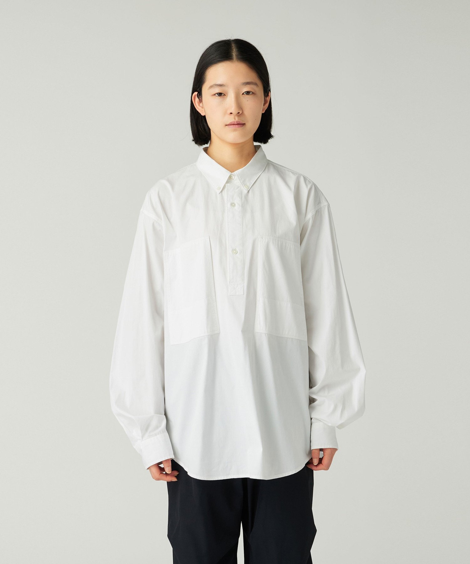 Organic Cotton Pullover Shirt スノーピーク トップス シャツ・ブラウス ホワイト ブラック