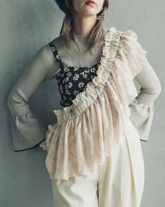 ORIENT MILLINERY DORA CIEL/シフォンフリルバッグ オリエント ミリナリー バッグ ボディバッグ・ウエストポーチ ブラック ホワイト ブルー イエロー【送料無料】