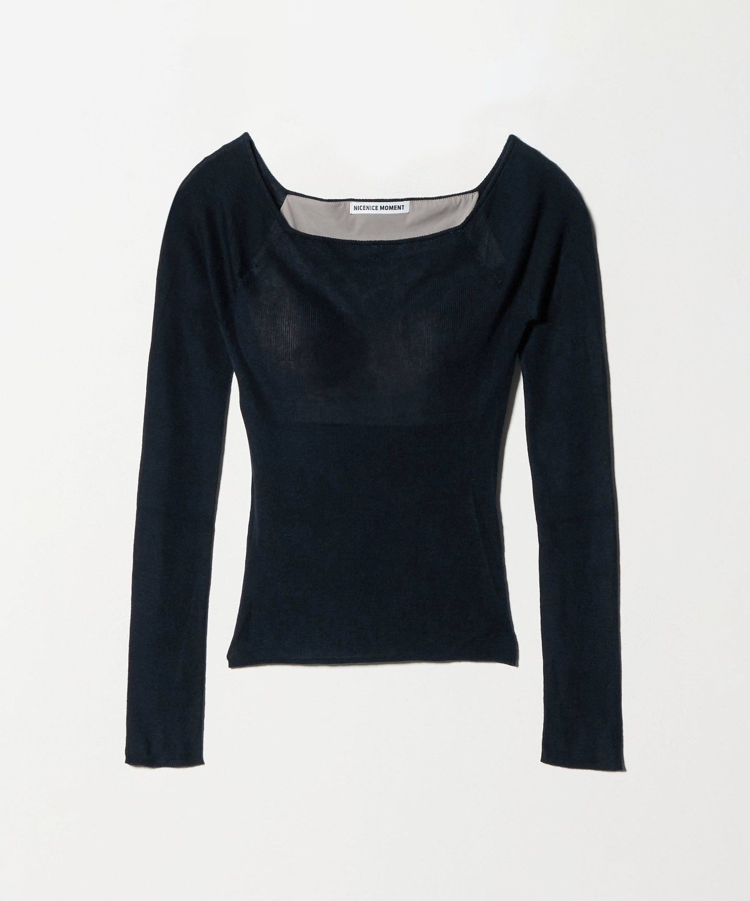 conte 【一部別注】＜NICENICE MOMENT for conte＞CROPPED SHOULDER ニット ユナイテッドアローズ インナー・ルームウェア その他のインナー・ルームウェア ネイビー ブラック グレー【送料無料】のサムネイル