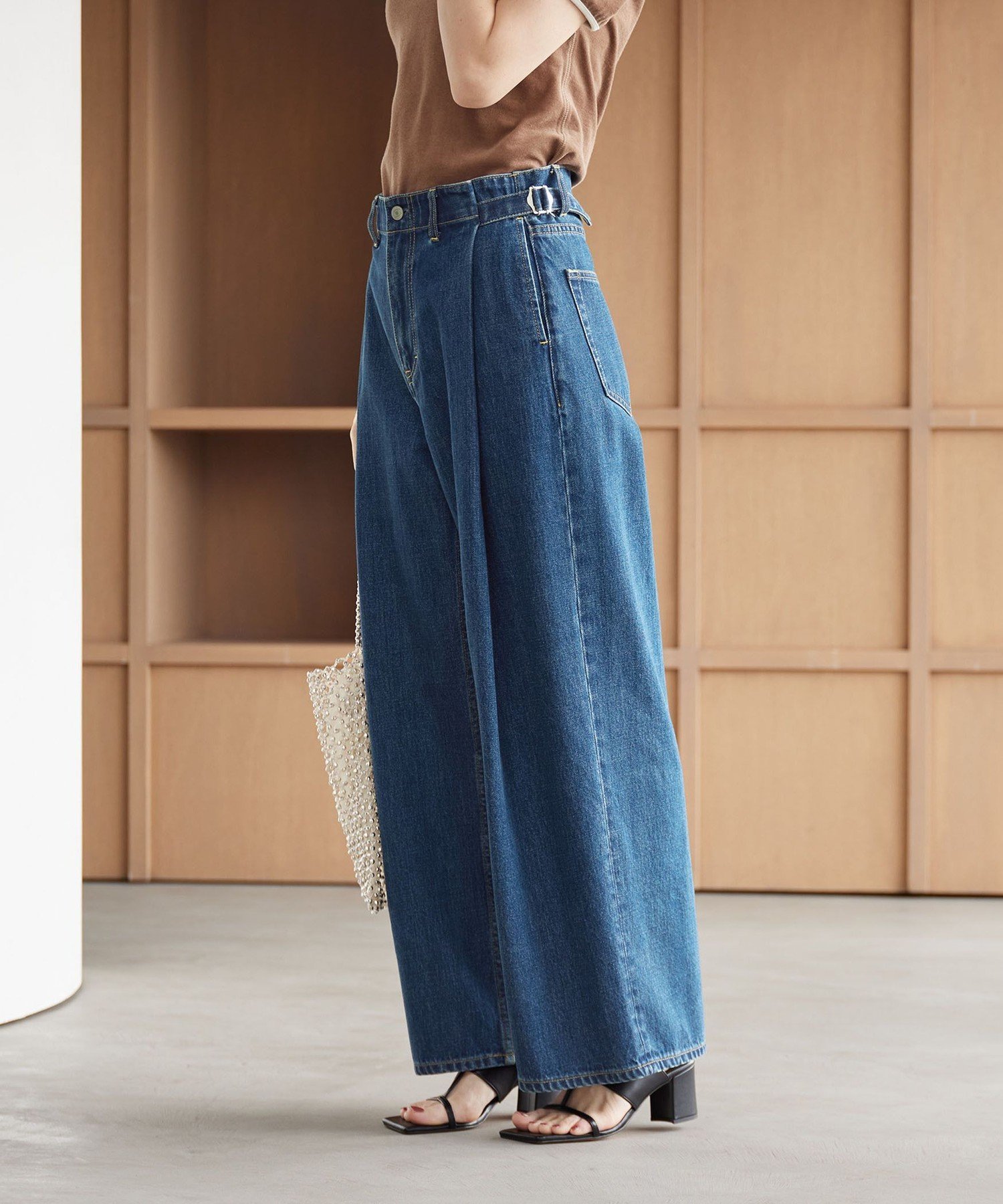 BEAUTY&YOUTH UNITED ARROWS コットン サイドベルト ワイドパンツ ビューティー＆ユース　ユナイテッドアローズ パンツ その他のパンツ ベージュ【送料無料】 3