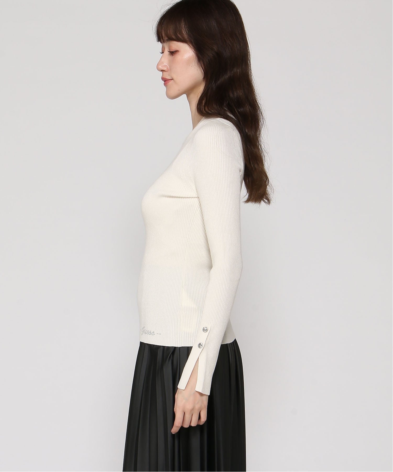 GUESS/(W)ELLIE Sweater セーター ニット ゲス トップス ニット ブラック ホワイト