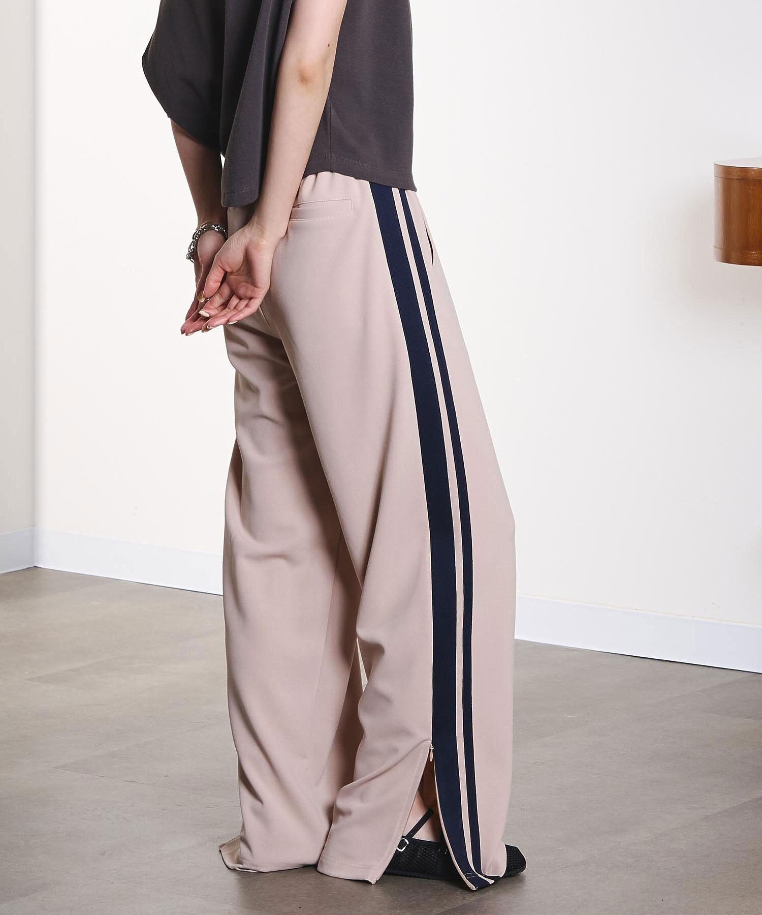 ROSE BUD SIDE LINE GEORGETTE PANTS ローズバッド パンツ その他のパンツ ベージュ