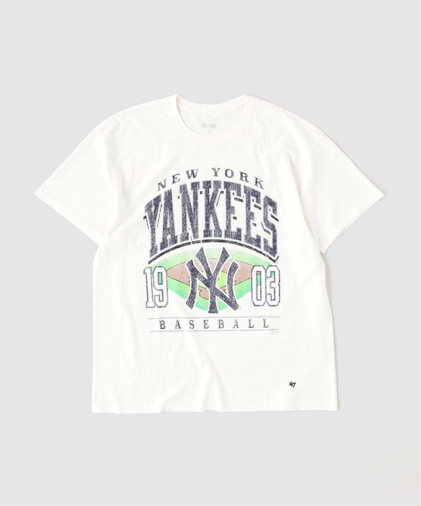 417 EDIFICE 47 ARCH YANKEES Tee フォーワンセブン エディフィス トップス カットソー・Tシャツ ベージュ