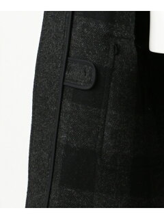 J. Press Back Block Check Melton Duffle Coat COOVKW0413: Grey J. Press Back Block Check Melton Duffle Coat COOVKW0413: Grey