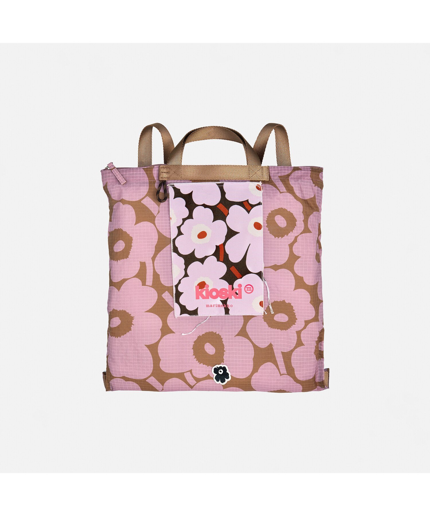 マリメッコ 【SALE／30%OFF】Marimekko Funny B-Pack Unikko バックパック マリメッコ バッグ リュック・バックパック ブラウン ホワイト【送料無料】